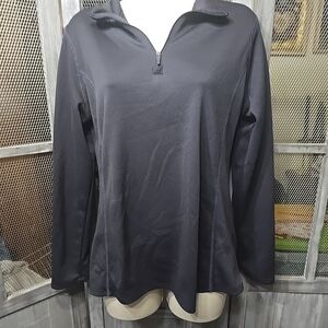 Spyder Women's Black Long Sleeve Quarter-Zip Performance Top